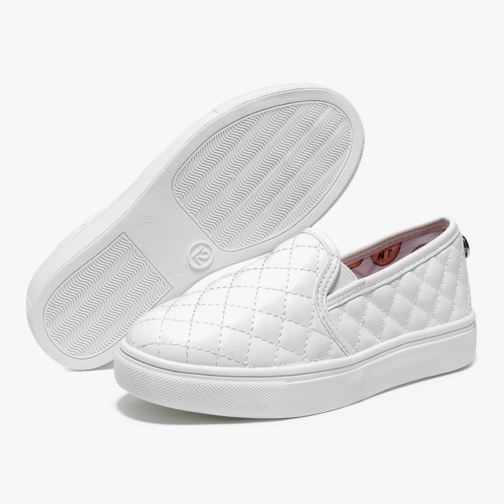 NCCB White Slip-On Sneakers